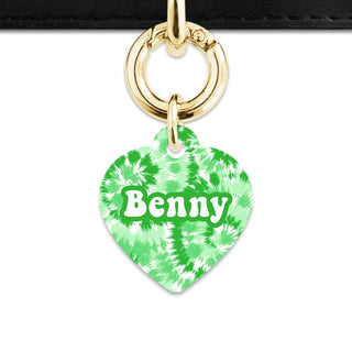 Bailey And Bone Pet ID Tags Green Tie Dye Pet Tag
