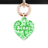 Bailey And Bone Pet ID Tags Green Tie Dye Pet Tag