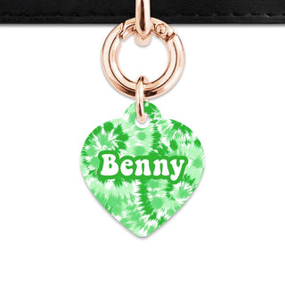 Bailey And Bone Pet ID Tags Green Tie Dye Pet Tag