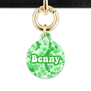 Bailey And Bone Pet ID Tags Green Tie Dye Pet Tag