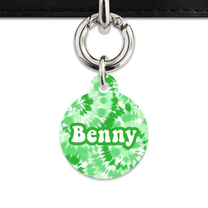 Bailey And Bone Pet ID Tags Green Tie Dye Pet Tag