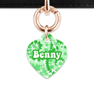 Bailey And Bone Pet ID Tags Green Tie Dye Pet Tag