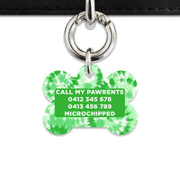 Bailey And Bone Pet ID Tags Green Tie Dye Pet Tag