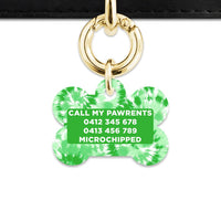 Bailey And Bone Pet ID Tags Green Tie Dye Pet Tag