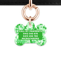 Bailey And Bone Pet ID Tags Green Tie Dye Pet Tag