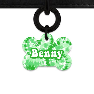 Bailey And Bone Pet ID Tags Green Tie Dye Pet Tag