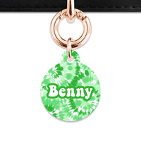 Bailey And Bone Pet ID Tags Green Tie Dye Pet Tag
