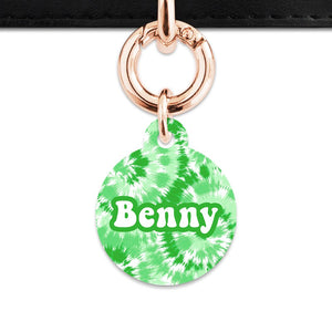 Bailey And Bone Pet ID Tags Green Tie Dye Pet Tag