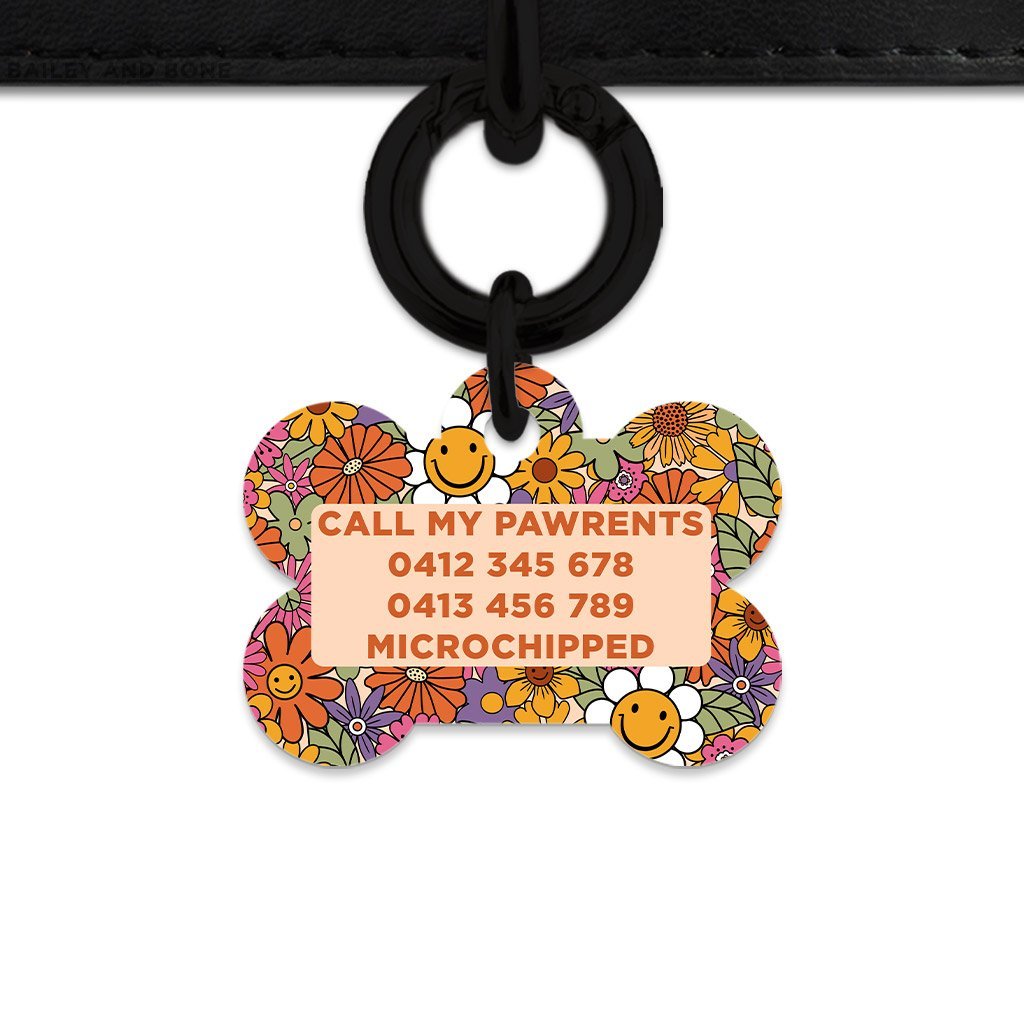 Bailey And Bone Pet ID Tags Groovy Garden Pet Tag