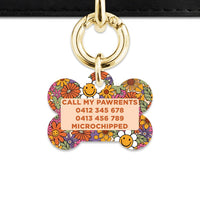 Bailey And Bone Pet ID Tags Groovy Garden Pet Tag