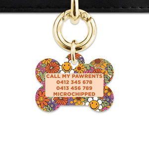 Bailey And Bone Pet ID Tags Groovy Garden Pet Tag