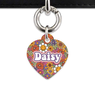Bailey And Bone Pet ID Tags Heart / Silver Groovy Garden Pet Tag