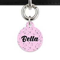 Bailey And Bone Pet ID Tags Light Pink And Black Speck Pet Tag