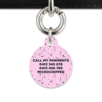 Bailey And Bone Pet ID Tags Light Pink And Black Speck Pet Tag