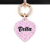 Bailey And Bone Pet ID Tags Light Pink And Black Speck Pet Tag