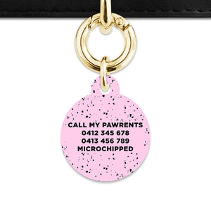 Bailey And Bone Pet ID Tags Light Pink And Black Speck Pet Tag