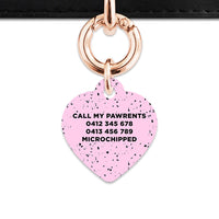 Bailey And Bone Pet ID Tags Light Pink And Black Speck Pet Tag