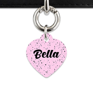 Bailey And Bone Pet ID Tags Light Pink And Black Speck Pet Tag