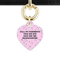 Bailey And Bone Pet ID Tags Light Pink And Black Speck Pet Tag