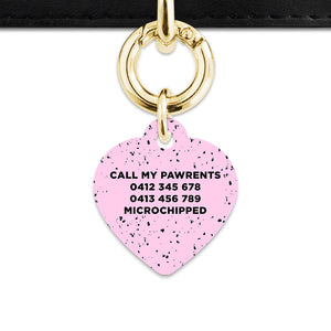 Bailey And Bone Pet ID Tags Light Pink And Black Speck Pet Tag
