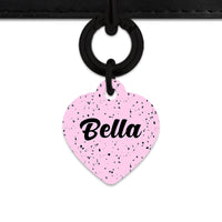 Bailey And Bone Pet ID Tags Light Pink And Black Speck Pet Tag