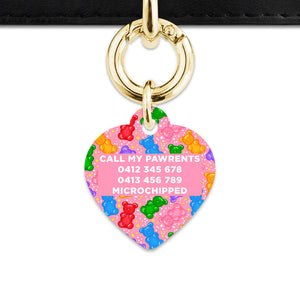 Bailey And Bone Pet ID Tags Light Pink Gummy Bears Pet Tag
