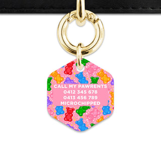 Bailey And Bone Pet ID Tags Light Pink Gummy Bears Pet Tag