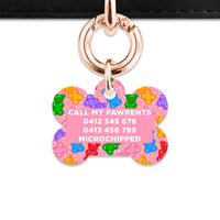 Bailey And Bone Pet ID Tags Light Pink Gummy Bears Pet Tag