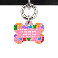 Bailey And Bone Pet ID Tags Light Pink Gummy Bears Pet Tag