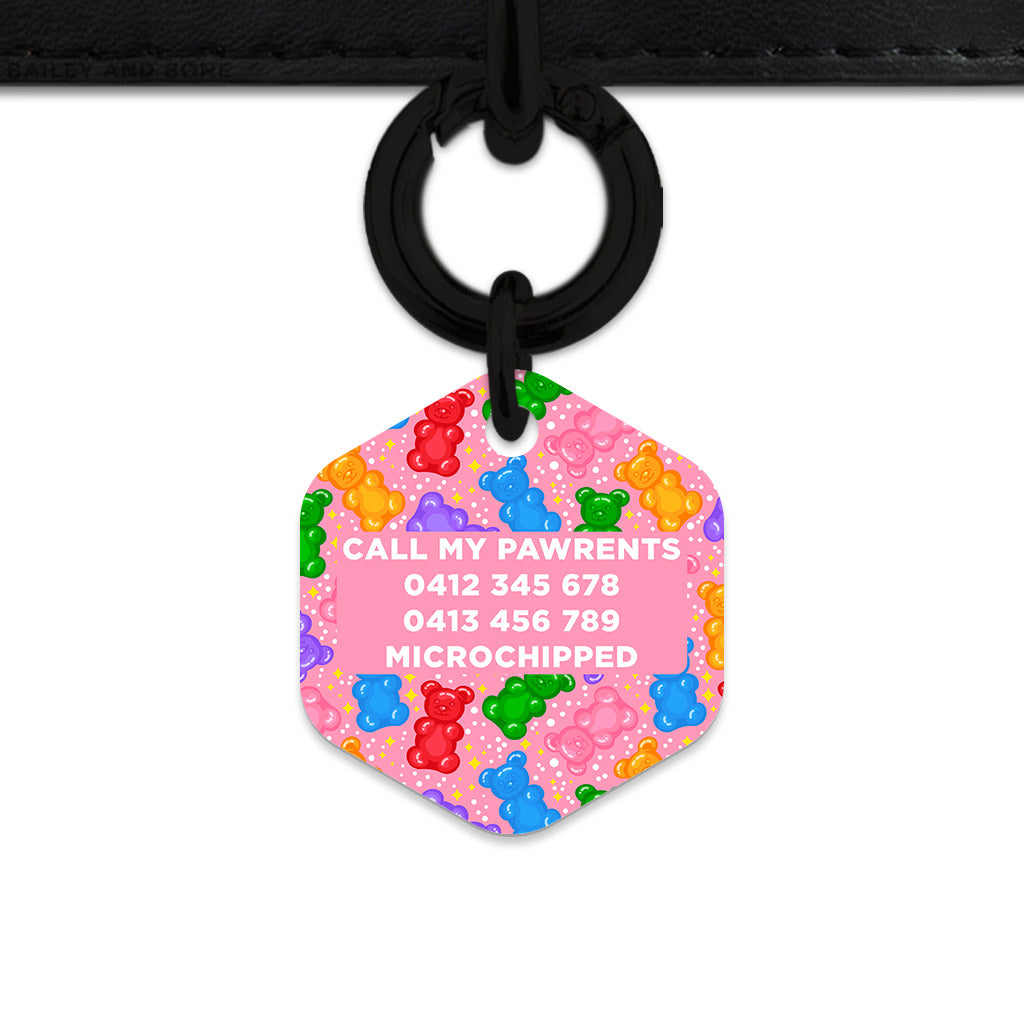 Bailey And Bone Pet ID Tags Light Pink Gummy Bears Pet Tag
