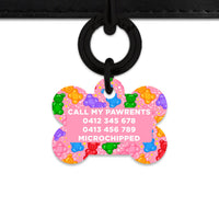 Bailey And Bone Pet ID Tags Light Pink Gummy Bears Pet Tag