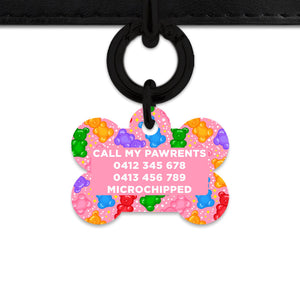 Bailey And Bone Pet ID Tags Light Pink Gummy Bears Pet Tag