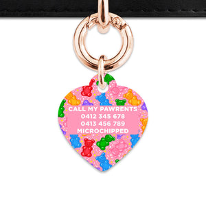 Bailey And Bone Pet ID Tags Light Pink Gummy Bears Pet Tag