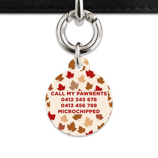 Bailey And Bone Pet ID Tags Maple Leaves Pet Tag