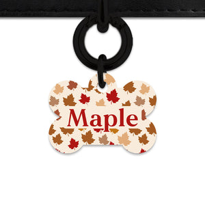 Bailey And Bone Pet ID Tags Maple Leaves Pet Tag