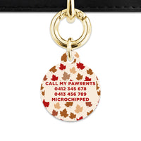 Bailey And Bone Pet ID Tags Maple Leaves Pet Tag