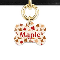 Bailey And Bone Pet ID Tags Maple Leaves Pet Tag