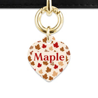 Bailey And Bone Pet ID Tags Maple Leaves Pet Tag