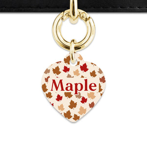 Bailey And Bone Pet ID Tags Maple Leaves Pet Tag