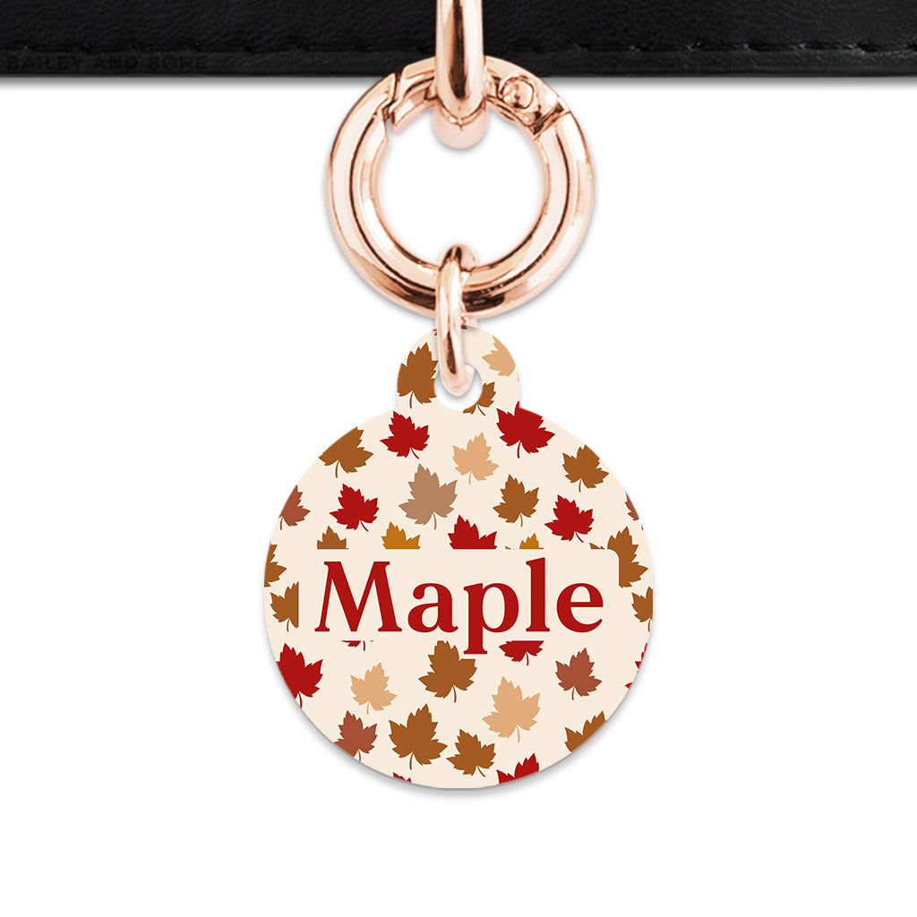 Bailey And Bone Pet ID Tags Maple Leaves Pet Tag