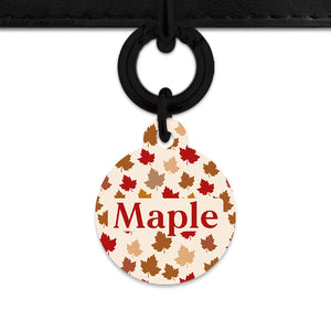 Bailey And Bone Pet ID Tags Maple Leaves Pet Tag