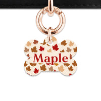 Bailey And Bone Pet ID Tags Maple Leaves Pet Tag