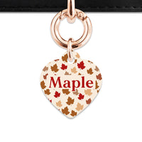Bailey And Bone Pet ID Tags Maple Leaves Pet Tag