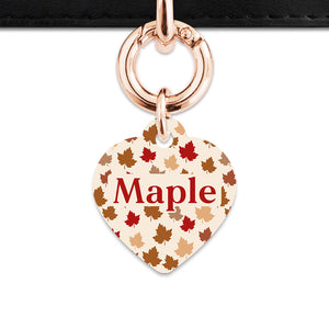 Bailey And Bone Pet ID Tags Maple Leaves Pet Tag