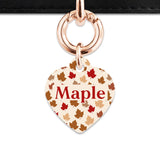 Bailey And Bone Pet ID Tags Maple Leaves Pet Tag