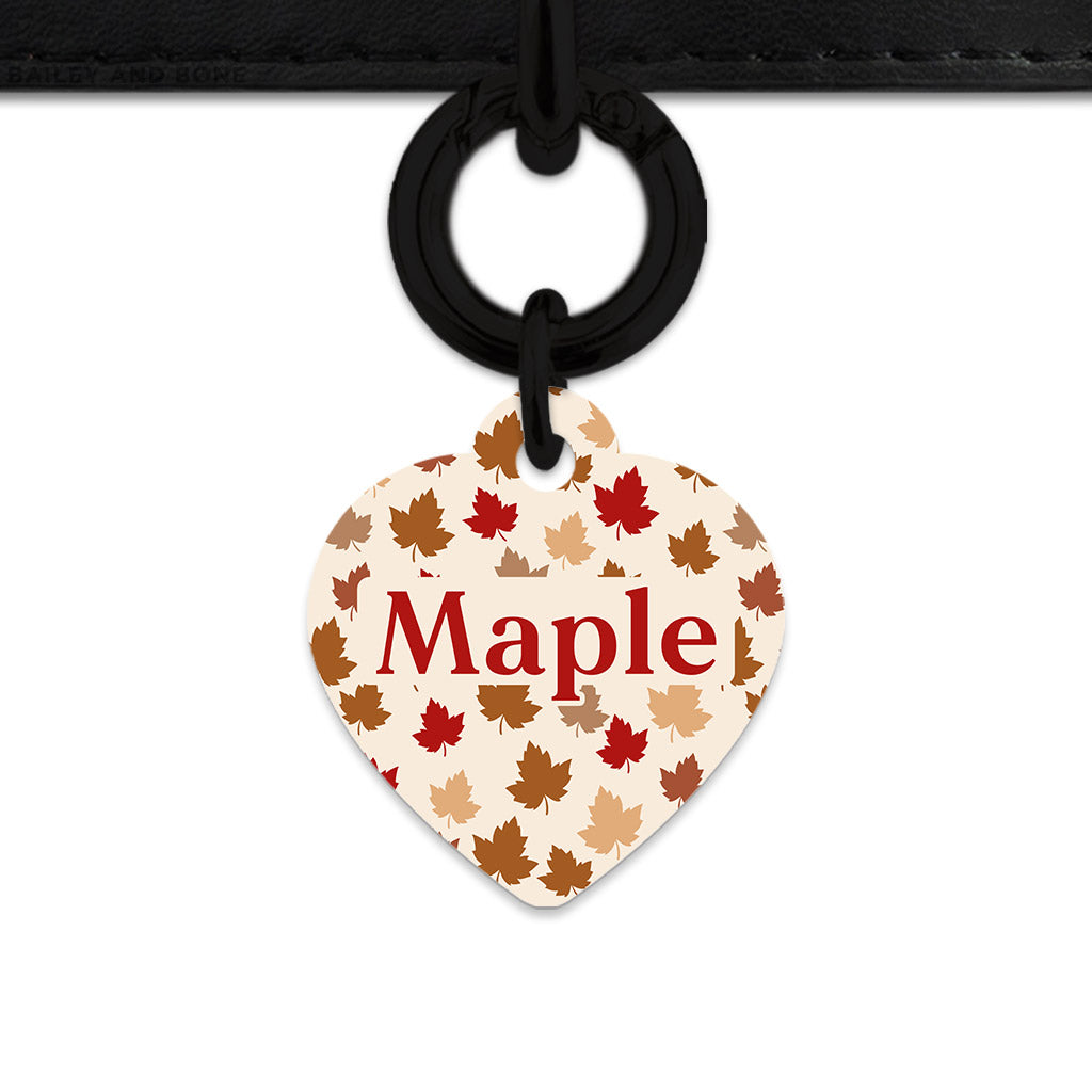 Bailey And Bone Pet ID Tags Maple Leaves Pet Tag