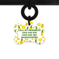 Bailey And Bone Pet ID Tags Pineapple Pattern Pet Tag