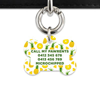 Bailey And Bone Pet ID Tags Pineapple Pattern Pet Tag