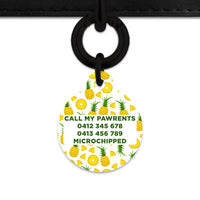 Bailey And Bone Pet ID Tags Pineapple Pattern Pet Tag