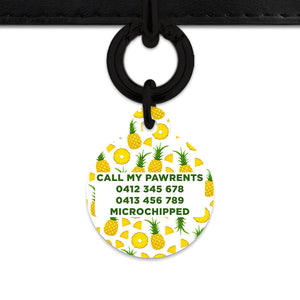 Bailey And Bone Pet ID Tags Pineapple Pattern Pet Tag